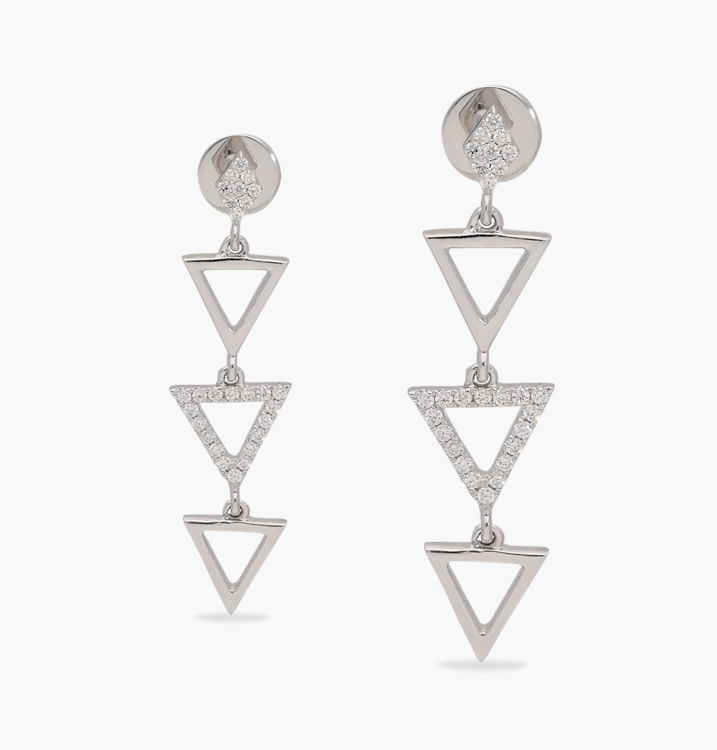 the trail of triangle earring